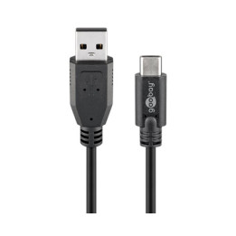 USB A mâle vers USB-C mâle (50 cm)