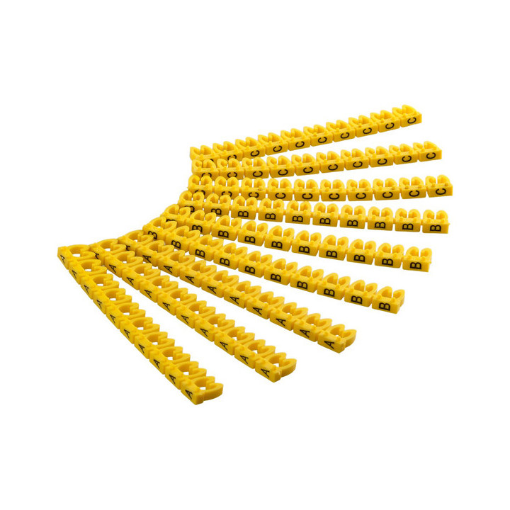 Clips d'identification pour câbles 4 mm (lettre)