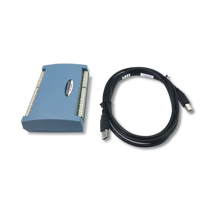 Détail du boitier d'acquisition haute vitesse - haute précision MCC USB-1608G
