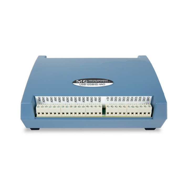 Vue de côté droit du boitier d'acquisition haute vitesse - MCC USB-1208HS-4AO