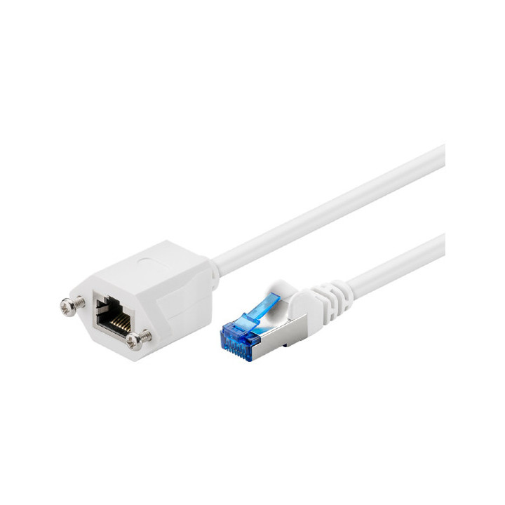 Rallonge RJ45 CAT6A fixation encastrée (50 cm)  - 1