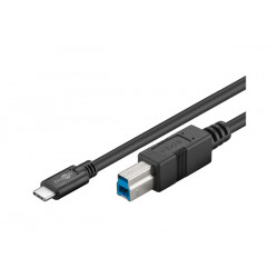 Cordon USB 3.0 Type B mâle vers Type-C (1m) - 1