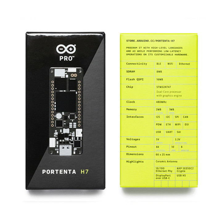 Caractéristique de la carte Arduino® Portenta H7