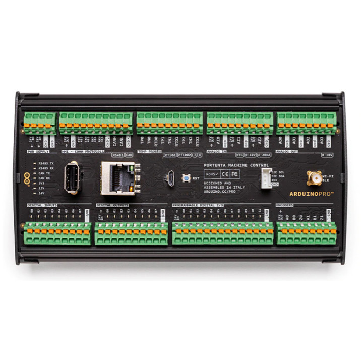 Vue de dessus de la carte Arduino® Portenta Machine Control ASX00032