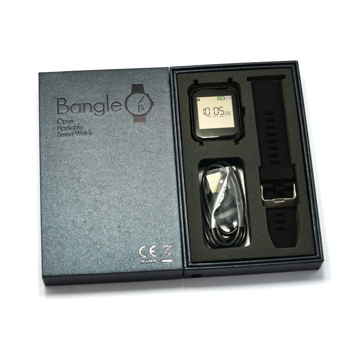 Le coffret de la Montre connectée open source Bangle.js 2