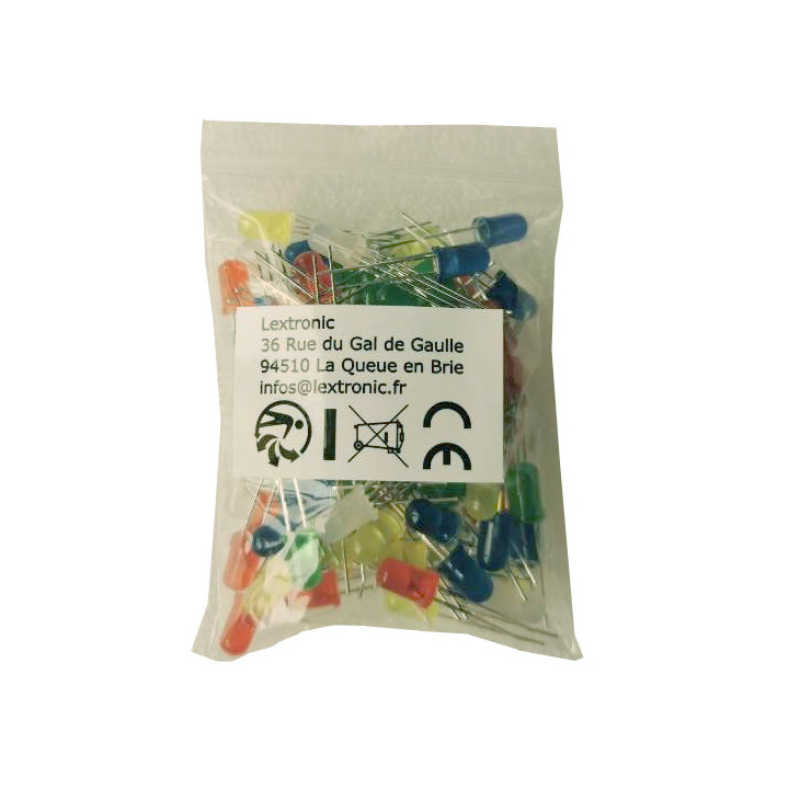 Assortiment de 50 Leds 5 mm  - 1