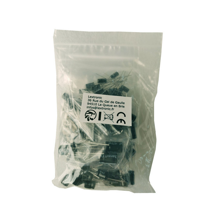 Lot de 120 condensateurs chimiques