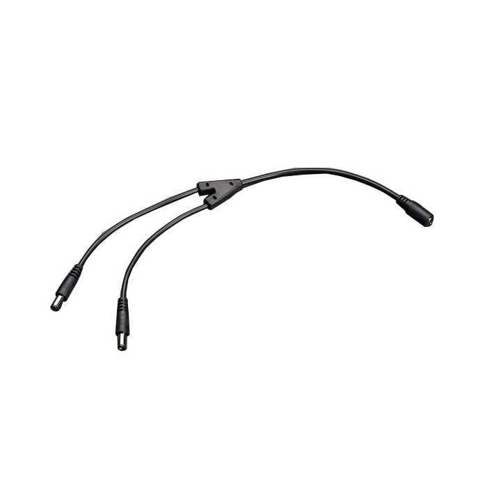 Cordon d'alimentation DC femelle vers 2 mâles (30 cm)