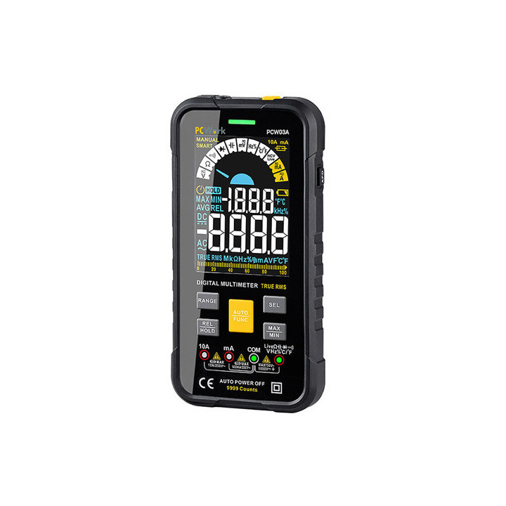 Multimètre True RMS 9999 points PCW03A