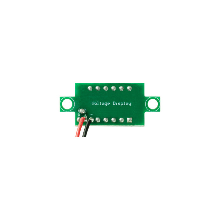 Vue arrière du voltmètre de tableau 3 digits (0-30V) JOY-IT COM-VM330