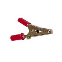 Pince crocodile 45 mm avec vis - rouge
