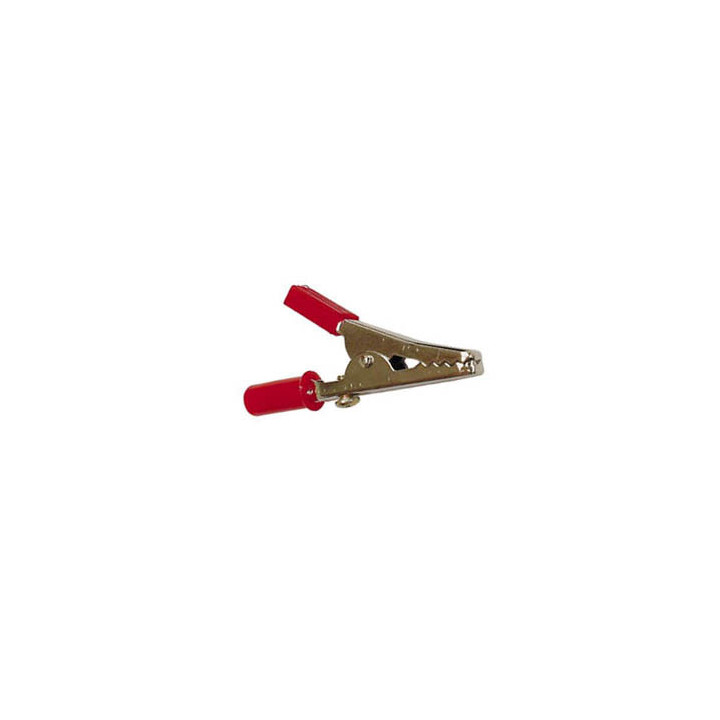 Pince crocodile 45 mm avec vis - rouge