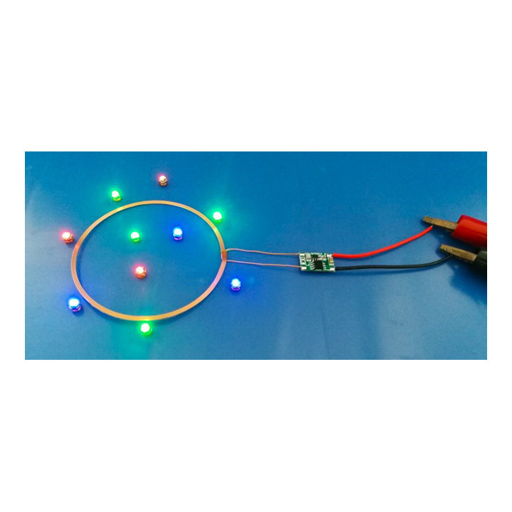Exemple d'utilisation des leds à alimentation sans contact 5V
