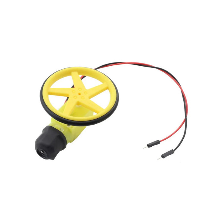Détail des moteurs avec roues du pack d'accessoires  robotiques Kitronik 2078