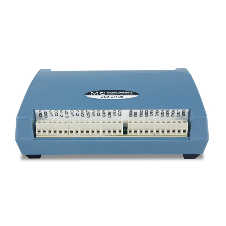 Vue avant du boitier Compteur / Timer MCC USB-CTR08