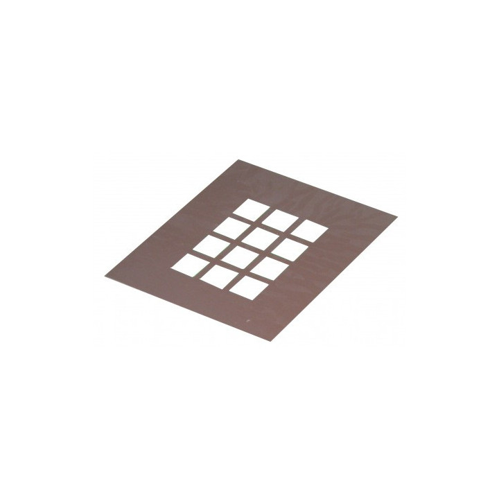 Face avant aluminium pour clavier 12 touches  - 1