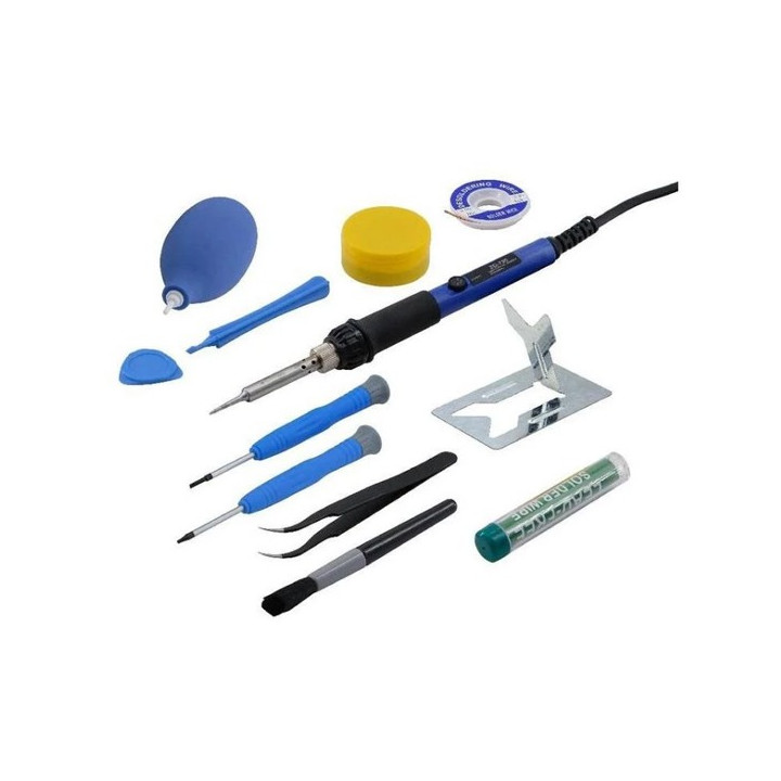 Détail du kit de soudage 12 accessoires spécial réparation pour smartphone, tablette, PC ZD-927P
