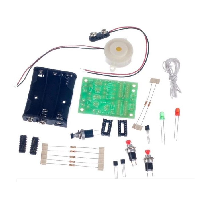Détail des composants contenu dans le kit Quiz avec buzzer Kitronik 2116