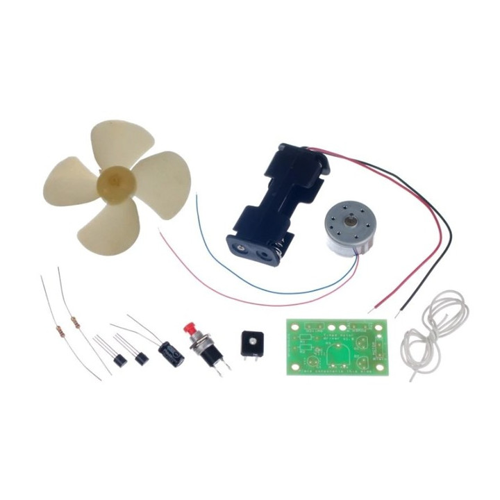 Détail des composants contenu dans le kit ventilation temporisée Kitronik 2123