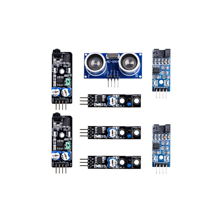Capteurs inclus avec la base robotique SET4-JOY-CAR pour micro:bit
