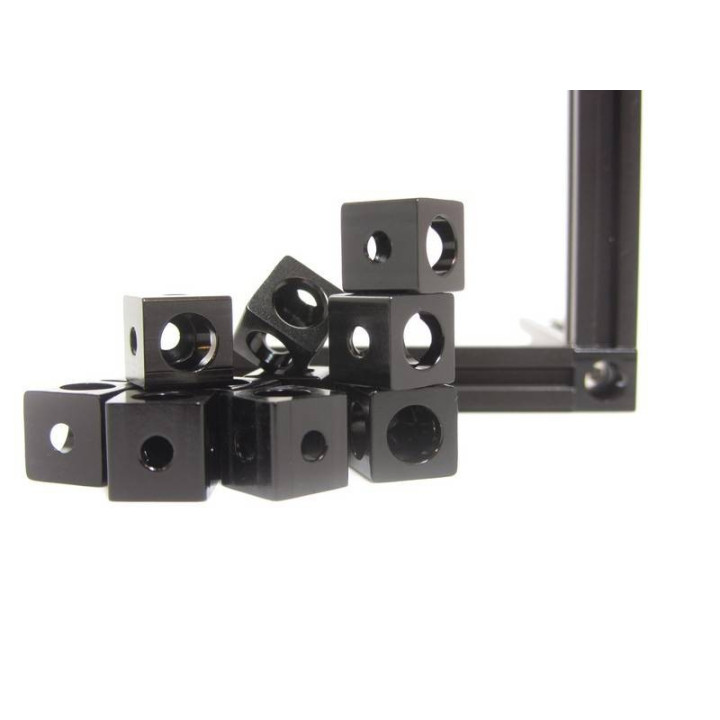 Exemple d'accessoires du starter kit MakerBeam Premium - Deluxe noir