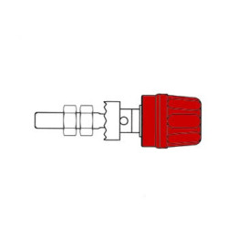 Douille 4 mm à tige longue - rouge  - 1