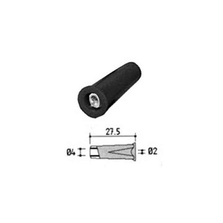 Fiche banane femelle 4 mm à visser - noir