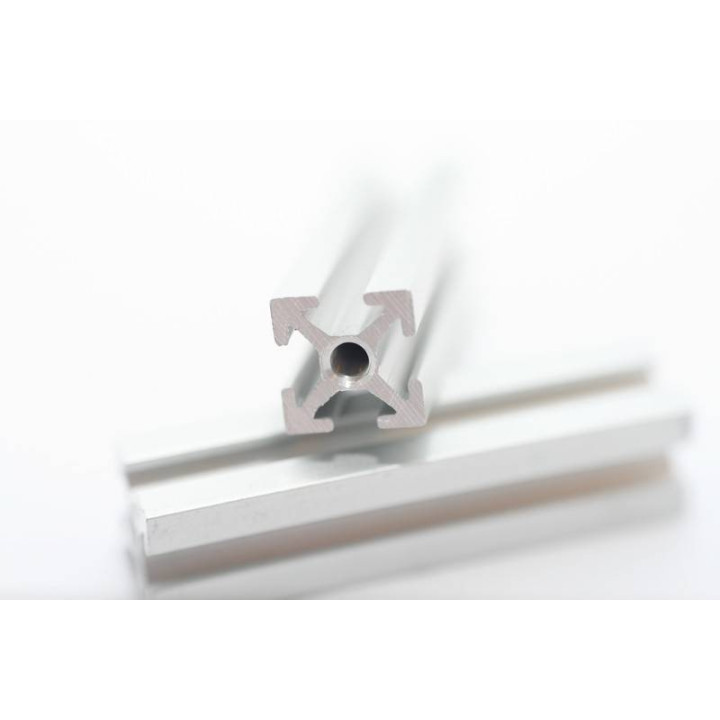 Vue de côté des profilés MakearBeam aluminium clair 40 mm (8 pcs)