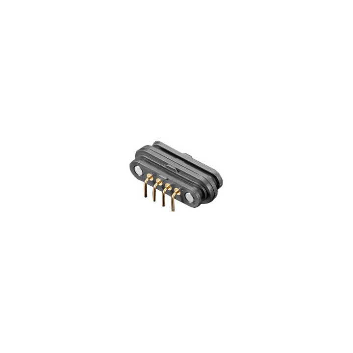 Connecteurs coudés 4 contacts magnétiques pour PCB