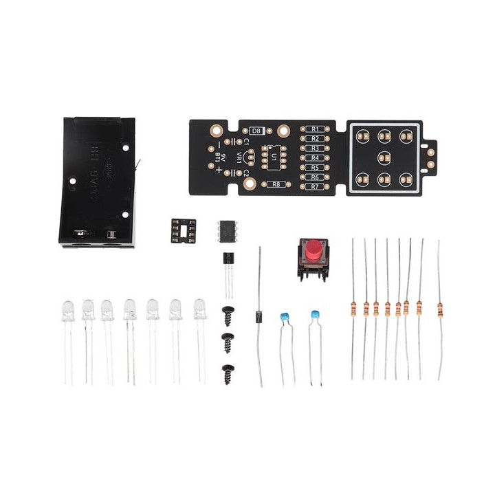 Détail des composants du kit dé électronique Whadda® WSG114