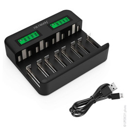 Chargeur ultra rapide à entrée USB pour accus (AAA/AA/C/D) CEH9026