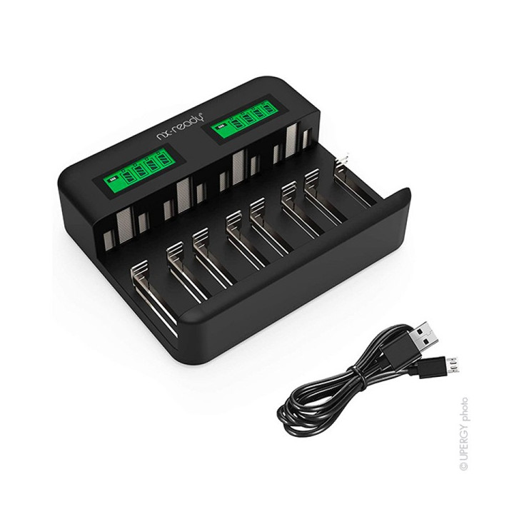 Chargeur ultra rapide à entrée USB pour accus (AAA/AA/C/D) CEH9026