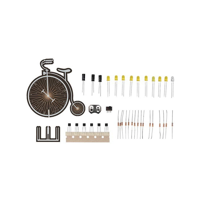 Détail des composants du kit vélo rétro Whadda WSL224