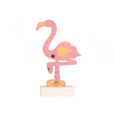Face arrière du kit Flamant Rose Whadda WSXL104 Face arrière du kit Flamant Rose Whadda WSXL104