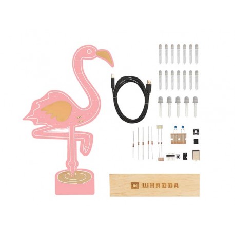 Détail des composants du kit Flamant Rose Whadda WSXL104 Détail des composants du kit Flamant Rose Whadda WSXL104