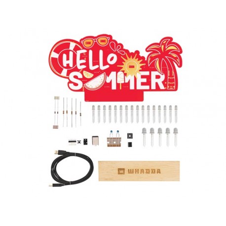 Détail des composants du Kit Hello Summer à effets lumineux Whadda WSXL106 Détail des composants du Kit Hello Summer à effets lumineux Whadda WSXL106