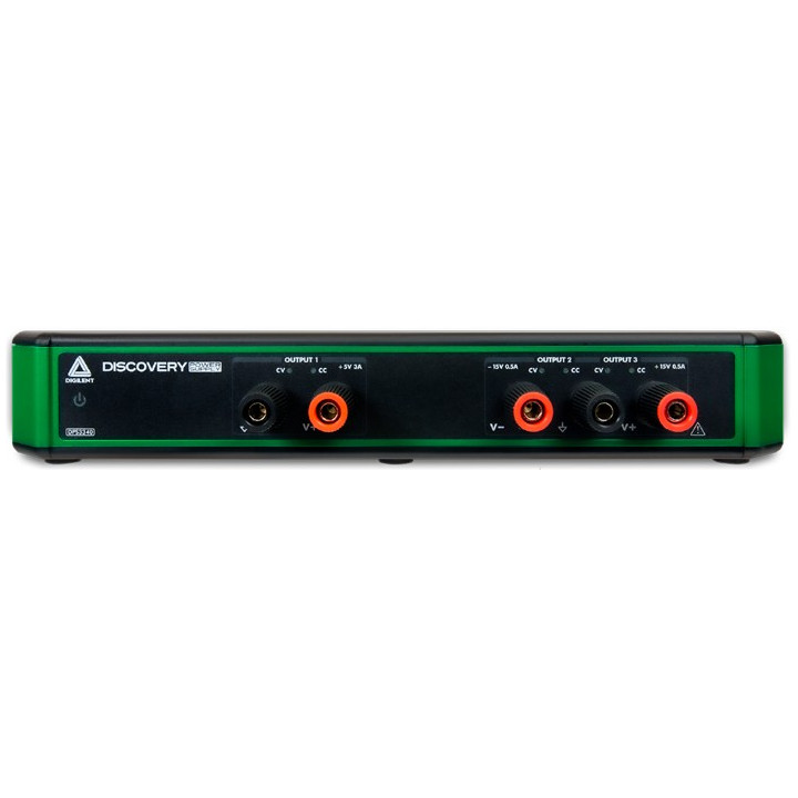 Face avant de l'alimentation programmable 3 sorties USB DPS3340 Discovery