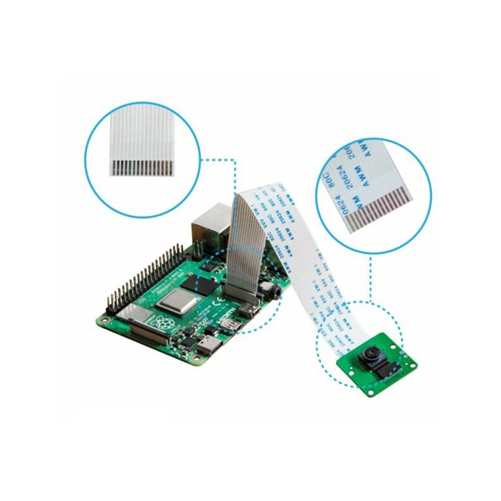 Nappe CSI 15 contacts livrée avec la caméra 8 Mpx IMX219 B0390