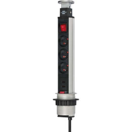 Multiprise encastrable à 3 prises et 2 ports USB