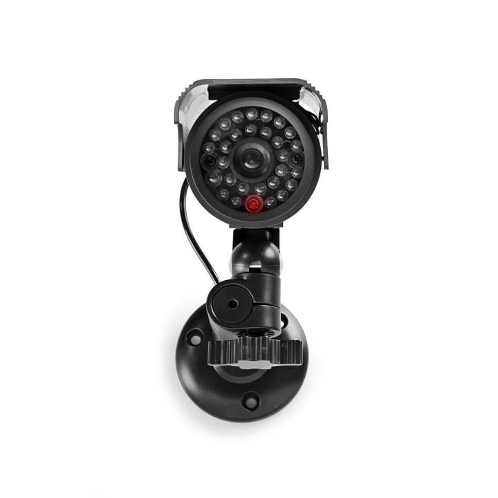 Vue de face de la caméra extérieure factice solaire DUMCBS10BK