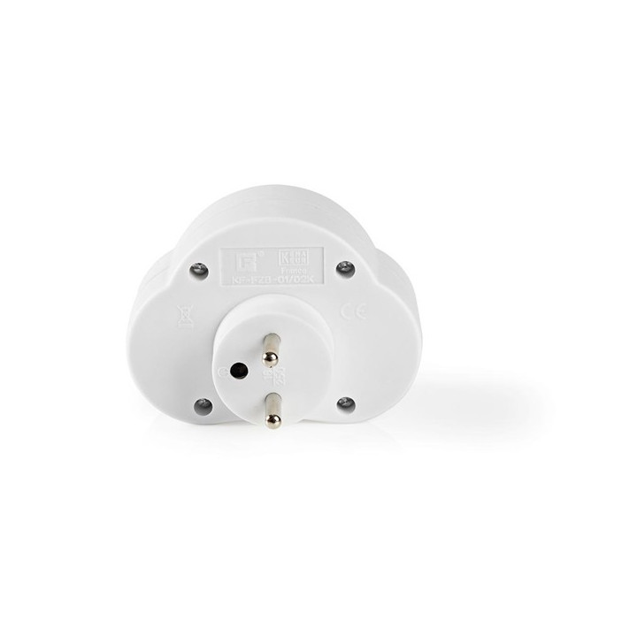 Vue arrière de la Multiprise 2 prises avec interrupteur (3680 W / 16A)