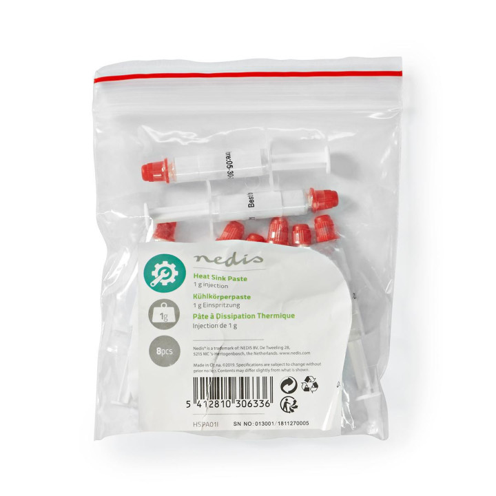 Sachet de 8 seringues de pâte thermique blanche (1g)