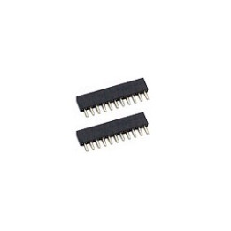 Jeu de 2 connecteurs femelles pas 2 mm (1x12)  - 1