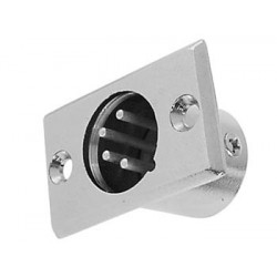 Embase XLR mâle nickelée 4 broches - 1