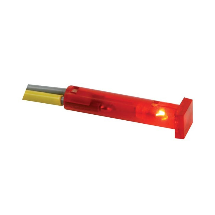 Voyant rouge carré 7x7mm 24V  - 1