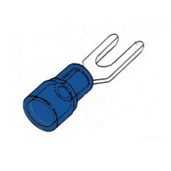 Cosses à fourche 6.4mm - bleu - 1