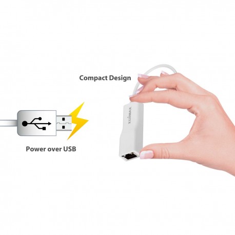 Adaptateur USB 2.0 Fast Ethernet 10/100 Mbit Blanc - 4