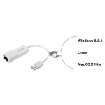 Adaptateur USB 2.0 Fast Ethernet 10/100 Mbit Blanc - 5