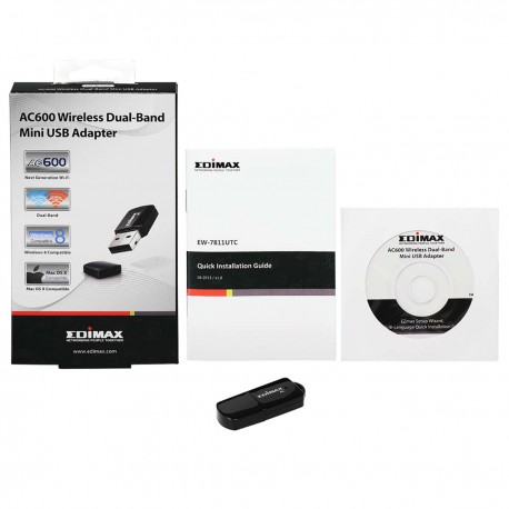 Adaptateur reseau Sans fil Adaptateur USB AC600 2.4/5 GHz (Dual Band) Noir - 8