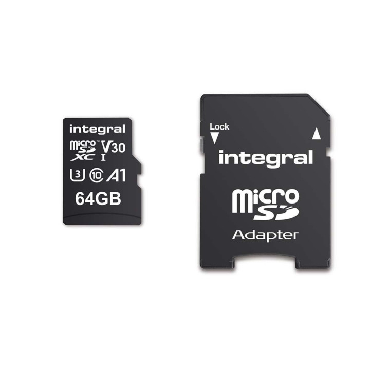 Carte mémoire microSDHC/XC V30 UHS-I U3 haute vitesse de 64 GB